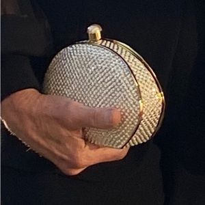 JUDITH LEIBER Swarovski Crystal Oval Clutch